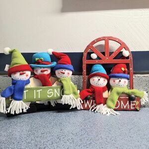 Prima Creations 2007 /Vintage Wooden "Let it Snow' & "Welcome" Decor Bundle❄️